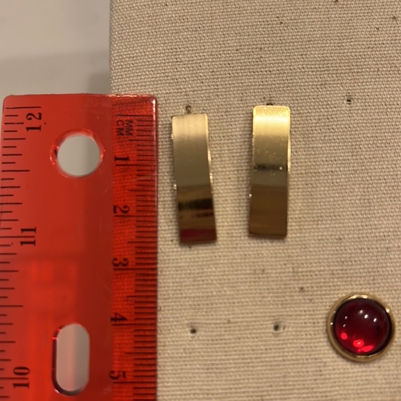 Beautiful studs 18k gold plated and rhodium different sizes - Picture 12 of 16